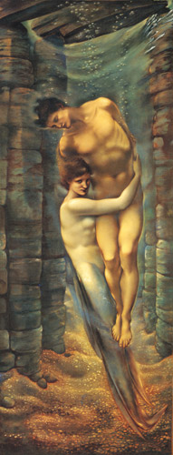 The Depths of the Sea [Edward Burne-Jones, 1887, from Winthrop Collection of the Fogg Art Museum]