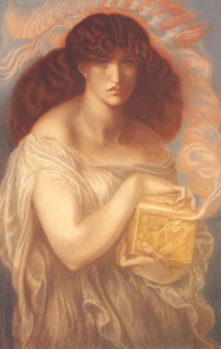 Pandora [Dante Gabriel Rossetti, 1879, from Winthrop Collection of the Fogg Art Museum]