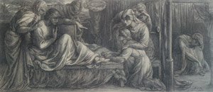 Study for Predella No. 2, for Dante’s Dream: Dante Awakening from His Dream [Dante Gabriel Rossetti, 1879, from Winthrop Collection of the Fogg Art Museum] Thumbnail Images