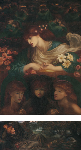 The Blessed Damozel [Dante Gabriel Rossetti, 1875-1878, from Winthrop Collection of the Fogg Art Museum]