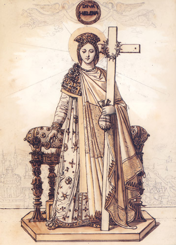 聖十字架を持つ聖へレナ [ジャン＝オーギュスト＝ドミニク・アングル, 1817年, ウィンスロップ・コレクションより] パブリックドメイン画像 