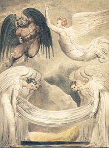 叱責される悪魔：モーセの埋葬 [ウィリアム・ブレイク, 1805年, ウィンスロップ・コレクションより]のサムネイル画像