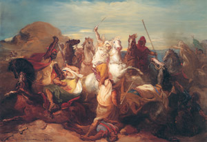 アラブの騎兵の戦い [テオドール・シャセリオー, 1855年, ウィンスロップ・コレクションより]のサムネイル画像