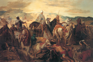 Arab Horsemen Carrying Away Their Dead [Théodore Chassériau, 1850, from Winthrop Collection of the Fogg Art Museum] Thumbnail Images