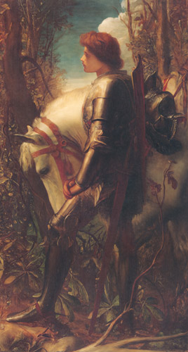 Sir Galahad [George Frederic Watts, 1862, from Winthrop Collection of the Fogg Art Museum]