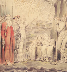 バビロンの水辺にて [ウィリアム・ブレイク, 1806年, ウィンスロップ・コレクションより]のサムネイル画像