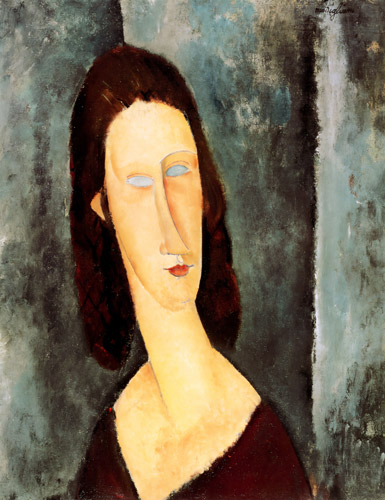 Madame Hébuterne (Blue Eyes) [Amedeo Modigliani, 1917, from Catalogue de l’Exposition Amedeo Modigliani]