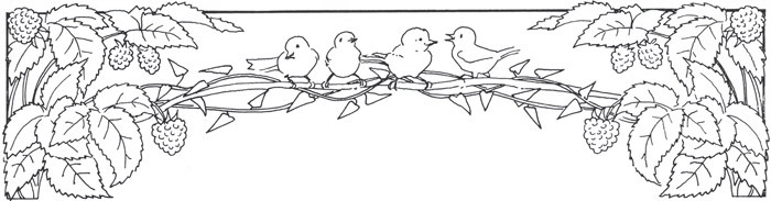 挿絵7 (イチゴと小鳥たち） [ジビュレ・フォン オルファース, うさぎのくにへより] パブリックドメイン画像 