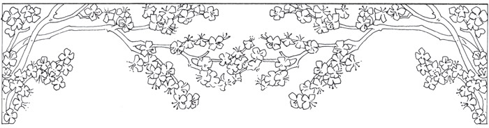 挿絵3 (木の枝と花） [ジビュレ・フォン オルファース, うさぎのくにへより] パブリックドメイン画像 