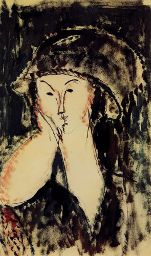 Beatrice Hastings [Amedeo Modigliani, c.1915, from Catalogue de l’Exposition Amedeo Modigliani]