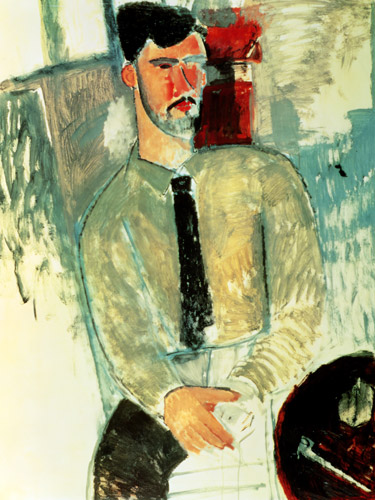 Portrait of Henri Laurens Seated [Amedeo Modigliani, 1915, from Catalogue de l’Exposition Amedeo Modigliani]
