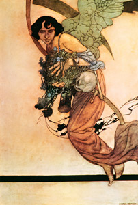 I will be true, despite thy scythe and thee (The Songs and Sonnets of William Shakespeare) [Charles Robinson, 1915, from The Fantastic Paintings of Charles & William Heath Robinson] Thumbnail Images