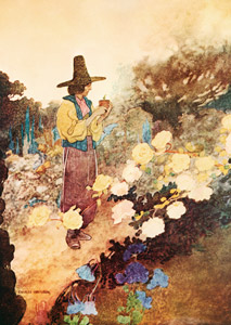 忠実な友だちの挿絵 [チャールズ・ロビンソン, 1913年, The Fantastic Paintings of Charles & William Heath Robinsonより]のサムネイル画像