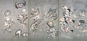 Night procession of the hundred demons （Right） [Kawanabe Kyosai, 1871-1889, from This is Kyōsai!] Thumbnail Images