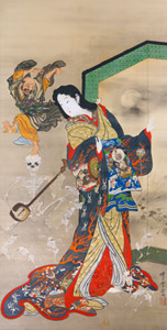 Hell Courtesan and Ikkyū [Kawanabe Kyosai, 1871-1889, from This is Kyōsai!] Thumbnail Images