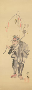 Demon carrying a branch hung with charms [Kawanabe Kyosai, 1871-1889, from This is Kyōsai!] Thumbnail Images