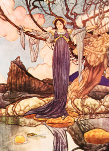 金の鞠を取ってくる蛙 [チャールズ・ロビンソン, 1911年, The Fantastic Paintings of Charles & William Heath Robinsonより]のサムネイル画像