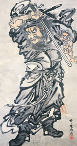 Shōki holding a demon [Kawanabe Kyosai, 1871-1889, from This is Kyōsai!] Thumbnail Images