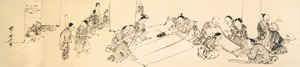 Shogakai (calligraphy and painting party)  [Kawanabe Kyosai, 1871-1889, from This is Kyōsai!] Thumbnail Images