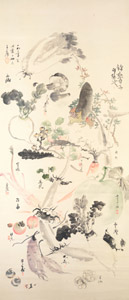 A selection of vegetables [Kawanabe Kyosai, 1885, from This is Kyōsai!] Thumbnail Images