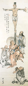Five holy men merry-making [Kawanabe Kyosai, 1871-1889, from This is Kyōsai!] Thumbnail Images