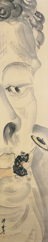 大仏と助六 [河鍋暁斎, 1871-1889年, これぞ暁斎！ ゴールドマンコレクションより] パブリックドメイン画像 