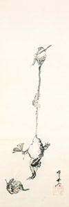 蛙の放下師 [河鍋暁斎, 1871-1889年, これぞ暁斎！ ゴールドマンコレクションより]のサムネイル画像