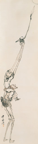 Long-legged man, long-armed man, monkey and lobster [Kawanabe Kyosai, 1871-1889, from This is Kyōsai!]