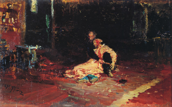 Ivan the Terrible and His Son Ivan on 16 November 1581, Study [Ilya Repin, 1883, from Ilya Repin: Master Works from The State Tretyakov Gallery]
