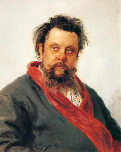作曲家モデスト・ムソルグスキーの肖像 [イリヤ・レーピン, 1881年, 国立トレチャコフ美術館所蔵 レーピン展より]のサムネイル画像