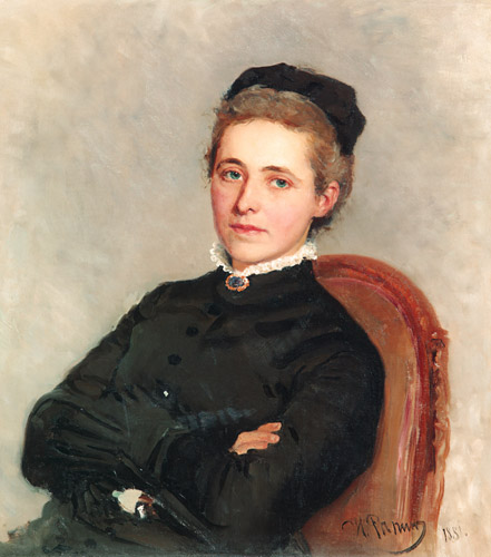 ユーリヤ・レープマンの肖像 [イリヤ・レーピン, 1881年, 国立トレチャコフ美術館所蔵 レーピン展より] パブリックドメイン画像 