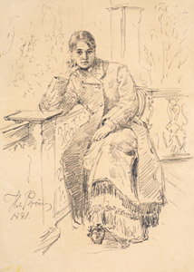ユーリヤ・ヤクープの肖像 [イリヤ・レーピン, 1881年, 国立トレチャコフ美術館所蔵 レーピン展より]のサムネイル画像