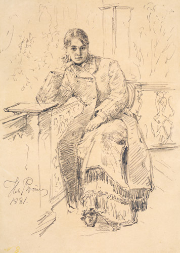Portrait of Yuliya I. Yakub [Ilya Repin, 1881, from Ilya Repin: Master Works from The State Tretyakov Gallery]