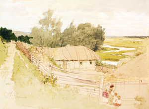チュグーエフ近郊のモフナチ村 [イリヤ・レーピン, 1877年, 国立トレチャコフ美術館所蔵 レーピン展より]のサムネイル画像