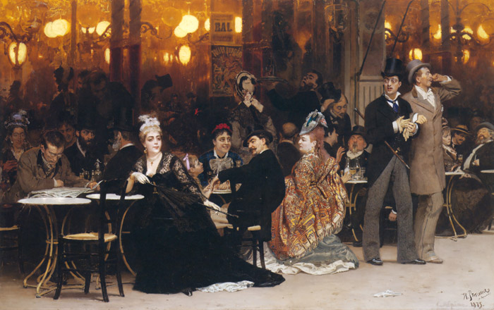 A Parisian Cafe [Ilya Repin, 1875, from Ilya Repin: Master Works from The State Tretyakov Gallery]