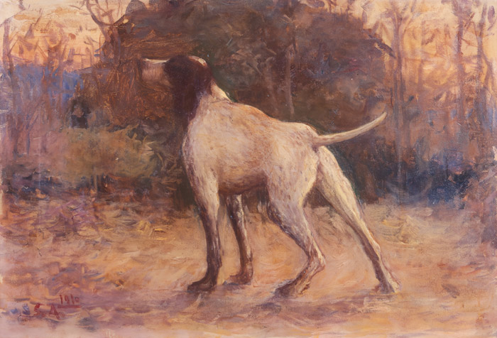 犬 [青木繁, 1910年, 没後100年 青木繁展 よみがえる神話と芸術より] パブリックドメイン画像 
