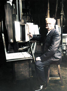 アトリエにて（73歳のジュール・シェレ） [1908年, ジュール・シェレ展より]のサムネイル画像