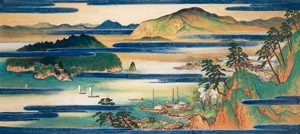 Yugi Region, Folk Song Folding Screen (Right) Rough Sketch [Kawai Gyokudō, 1928, from Kawai Gyokudo: in commemoration of the 50th anniversary of his passing] Thumbnail Images