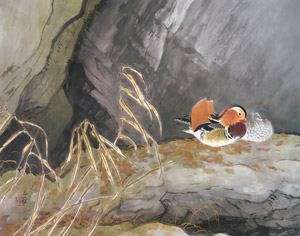 Mandarin Ducks [Kawai Gyokudō, 1957, from Kawai Gyokudo: in commemoration of the 50th anniversary of his passing] Thumbnail Images