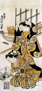 The Greengrocer’s Daughter Oshichi and Her Lover Kichiza [Okumura Toshinobu, 1716-1736, from Musees Royaux d’Art Et d’Histoire, Brussels] Thumbnail Images