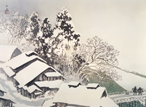 Stage Station in Snow [Kawai Gyokudō, 1948, from Kawai Gyokudo: in commemoration of the 50th anniversary of his passing] Thumbnail Images