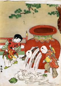 Si-ma Guang Breaking a Large Jar [Suzuki Harunobu, 1765-1770, from Musees Royaux d’Art Et d’Histoire, Brussels] Thumbnail Images