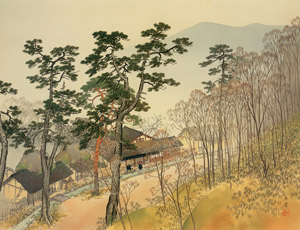Nakasendō in Spring [Kawai Gyokudō, c.1938, from Kawai Gyokudo: in commemoration of the 50th anniversary of his passing] Thumbnail Images