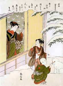 Garden Snow, from the Poems for the Four Seasons series [Suzuki Harunobu, 1765-1770, from Musees Royaux d’Art Et d’Histoire, Brussels] Thumbnail Images