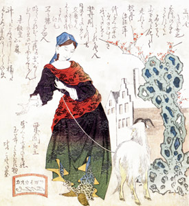 A Foreigner with a Sheep [Totoya Hokkei, c.1811, from Musees Royaux d’Art Et d’Histoire, Brussels] Thumbnail Images