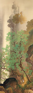 Waterfall in the Shade of Trees [Kawai Gyokudō, from Kawai Gyokudo: in commemoration of the 50th anniversary of his passing] Thumbnail Images