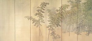 細雨 （左隻） [川合玉堂, 1911年, 没後50年 川合玉堂展より]のサムネイル画像