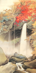Urami Waterfall, Nikko [Kawai Gyokudō, 1903, from Kawai Gyokudo: in commemoration of the 50th anniversary of his passing] Thumbnail Images
