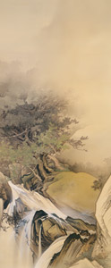 奔瀑遊猿 [川合玉堂, 1897年, 没後50年 川合玉堂展より]のサムネイル画像