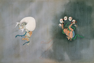 Wind god and Thunder god [Kawahara Keiga,  from Catalogue of the Exhibition of Keiga Kawahara] Thumbnail Images